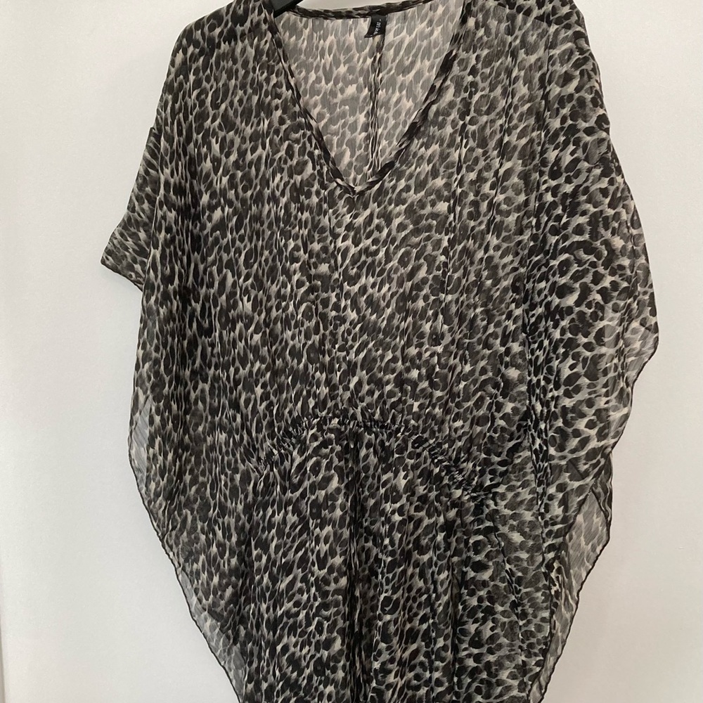 Leopard print cover up